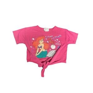 Vtg 90s Disney The Little Mermaid Ariel & Sebastian Movie Promo Graphic Sz YS